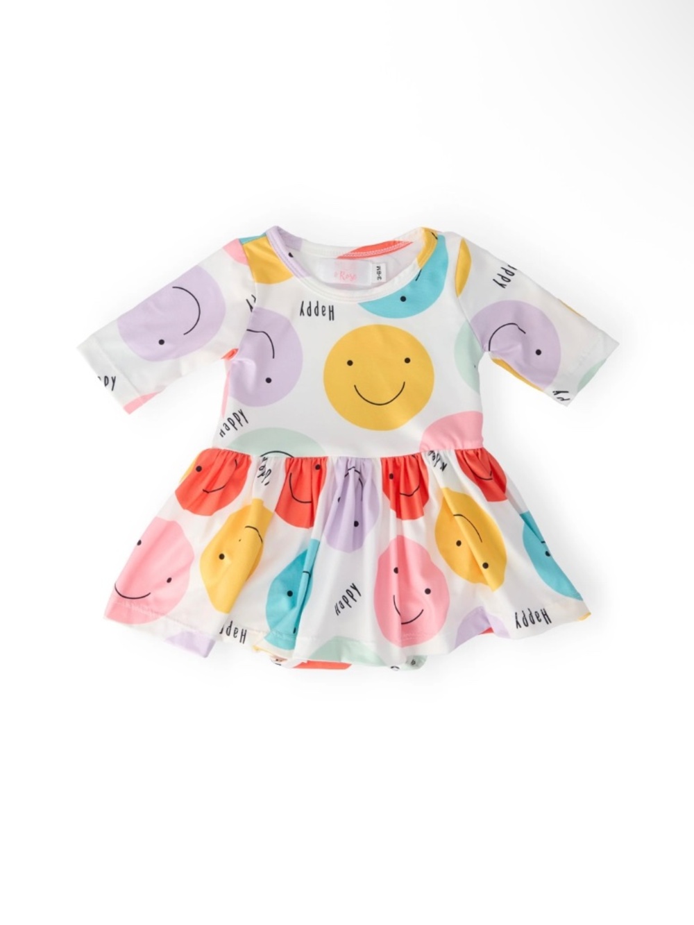 MILA & Rose HAPPY DAYS 3/4 SLEEVE TWIRL BODYSUIT